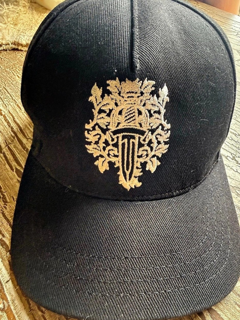 Chrome Hearts Dagger Denim Baseball Hat Black/White